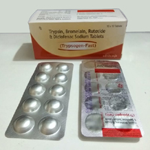  top pharma franchise products of Positive Medicare  -	tablets trypsogen fast.jpg	